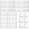14 Pack Shower Caddy Adhesive Replacement Flat, Transparent Strong Adhesive Hooks, No Drilling, Waterproof Wall Hooks for Shower Caddy, Bathroom
