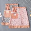 Household Stain-resistant Housework Kitchen Cooking Fashion Apron Female Bustle Skirt Waist Apron Small Fresh Work Apron