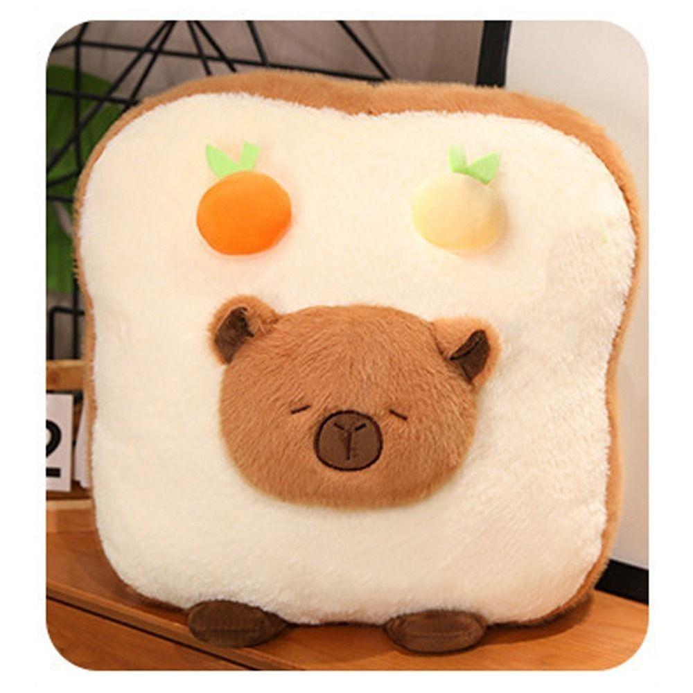 Kawaii 20~36CM Capybara Pillow Hamburger Toast Hamburger Capybara Simulation Bread Cartoon Animals Capibara Stuffed Animals