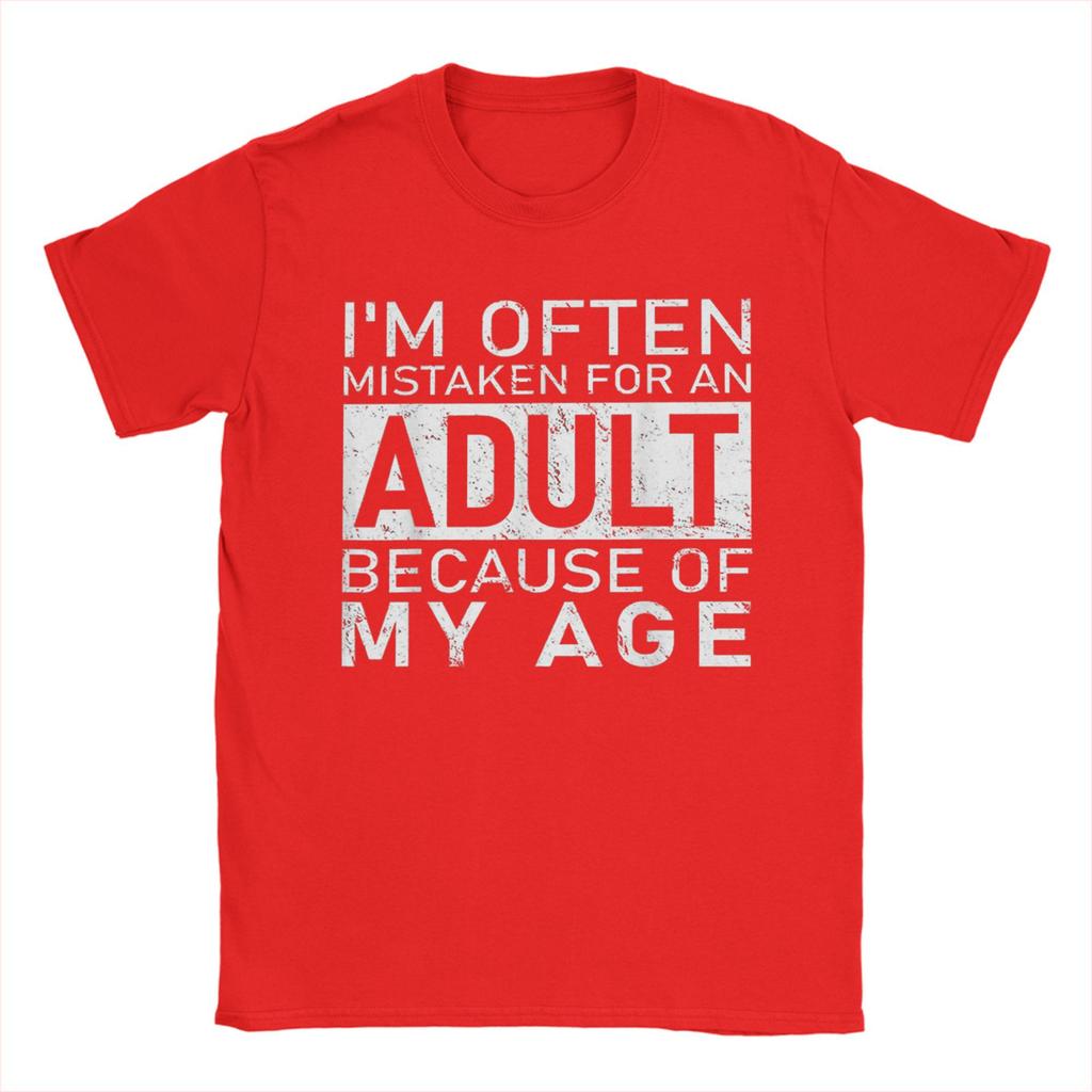 Women Im Often Mistaken for An Adult Because of My Age Fun T Shirt Tops Novelty Short Sleeve O Neck Tee Shirt Summer Graphic