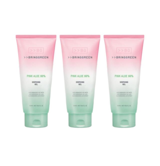 BringGreen Успокаивающий гель с алоэ 97%, Успокаивающий гель с алоэ 97%, Успокаивающий гель с розовым алоэ 96% 300 мл (6 вариантов)