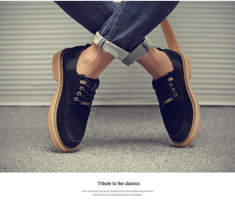 Мужские повседневные низкие ботинки Martin в стиле ретро из натуральной кожи Kung Fu Deer