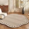 French Style Carpets for Living Room Irregular Shape Bedroom Decor Carpet Fluffy Soft Lounge Floor Mat Thick Plush Cloakroom Rug