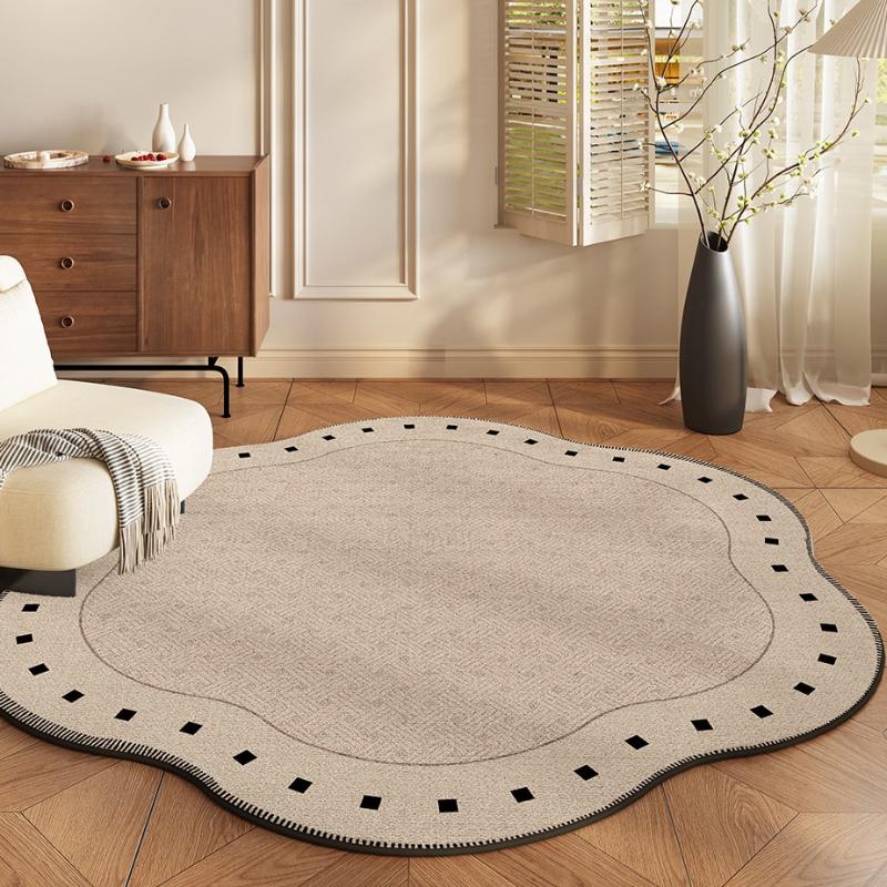 French Style Carpets for Living Room Irregular Shape Bedroom Decor Carpet Fluffy Soft Lounge Floor Mat Thick Plush Cloakroom Rug