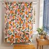 Mildew Proof Orange Peach Shower Curtain with Hook Bathroom Privacy Curtain  Dormitory