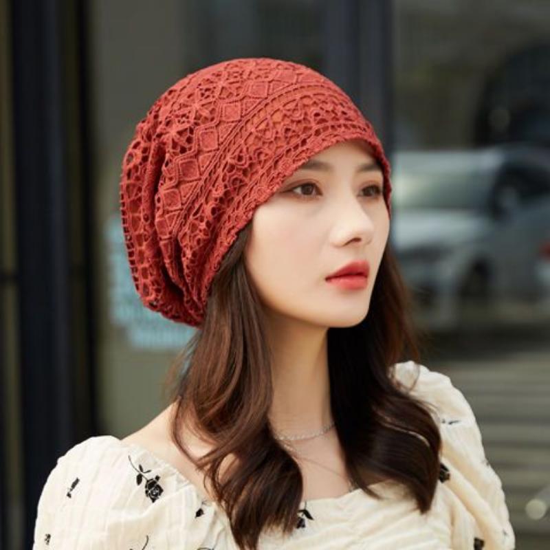 Женская тонкая полая хлопковая шапка, женская вязаная крючком шапка, тканая шерстяная шапка, повязка на голову, вязаная шапка