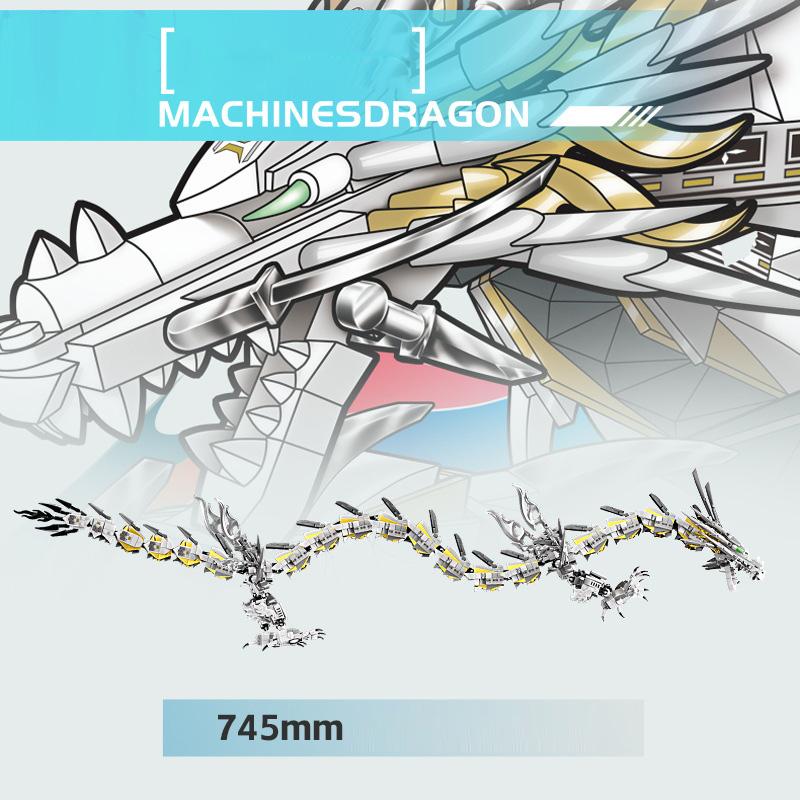 Строительный кирпич ниндзя механический белый ураган дракон блок конструктор модель игрушки коллекция для мальчиков подарки