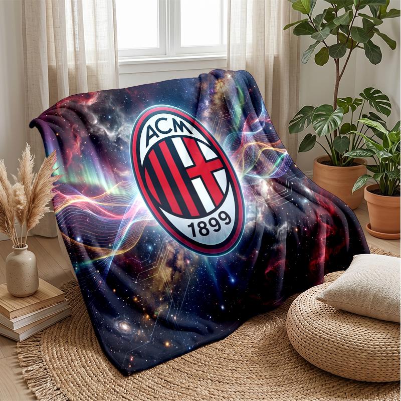AC Milan Theme blanket Soft Flannel Blanket Plush Throw Blanket Cozy Sofa Bed Blanket for Home Decor