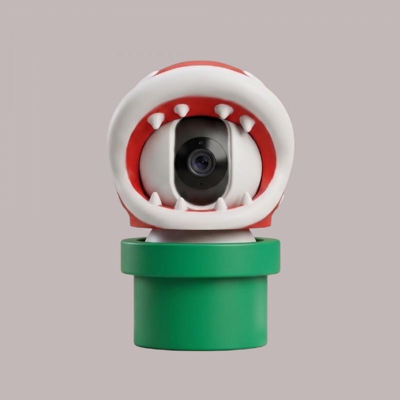 3D Printed Mario Question Block Piranha Plant Camera Cover Decorative Desk Ornament Tapo Eufy Security Cameras