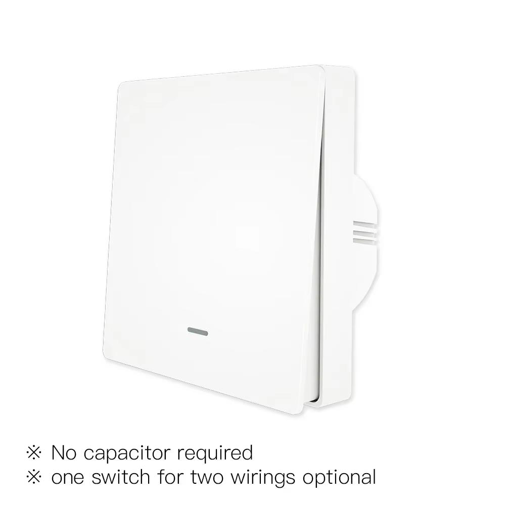 Умный выключатель света MOES Tuya ZigBee Без нейтрального провода Не требует конденсатора Smart Life 2/3-позиционный Работает с Alexa Google APP Удаленно