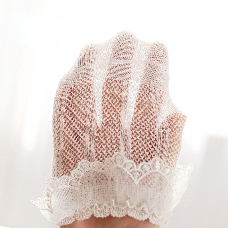 Новые короткие носки до щиколотки для маленьких девочек, летние тонкие хлопковые носки принцессы для танцев, кружевные носки для девочек 3-12 лет, детские носки