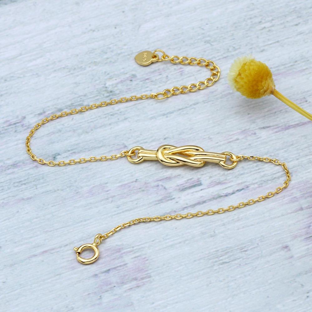 Простой серебряный браслет S925 в корейском стиле для путешествий, золотой браслет для женщин, персонализированные плетеные веревочные украшения для рук, популярные аксессуары