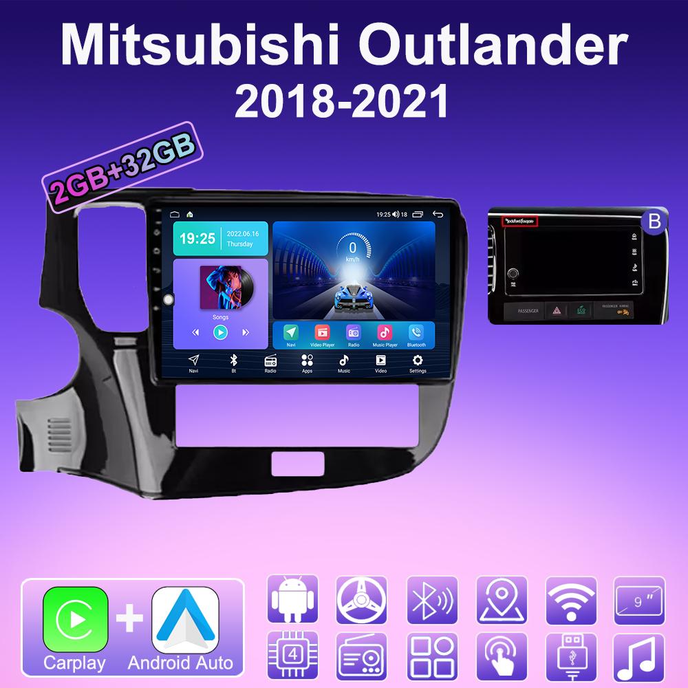 2 DIN Android Carplay автомобильное радио для Mitsubishi Outlander 2018-2021 мультимедийный проигрыватель головное устройство стерео GPS навигация BT WIFI 2+32 ГБ