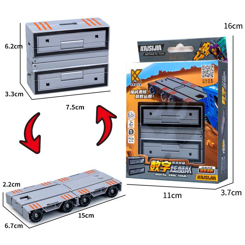 Children's Educational Digital Toys Deformed Robot Boy 0-9 Digital Assembly Robot Building Blocks