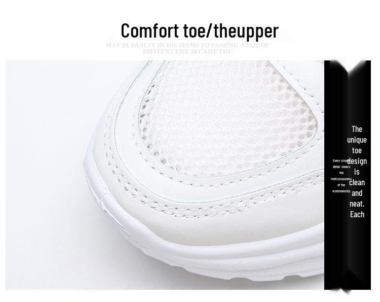 Женские весенние кожаные дышащие кроссовки 2025 года - Повседневные, Универсальные, Кроссовки на толстой подошве в стиле «папиных»