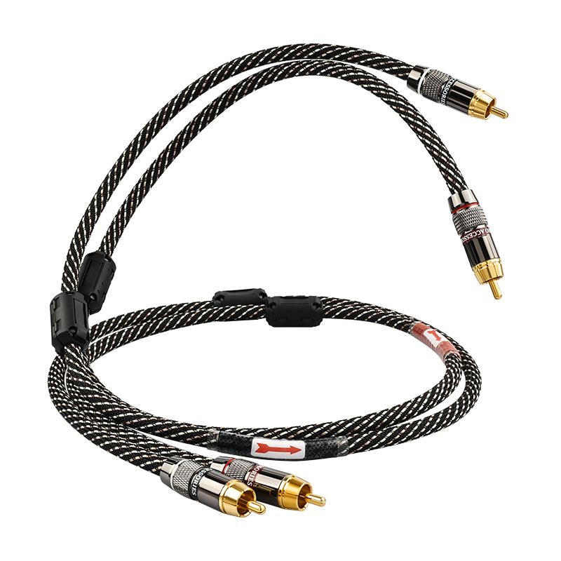 YYTCG HIFI Стерео Аудио Кабель RCA 6N OFC Папа-Папа 2RCA на 2RCA Аудио Кабель с Позолоченным Разъемом Для CD УсилителяХороший продукт
