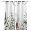 Рождественские листья эвкалипта кедровые плоды хлопковые затемняющие шторы для гостиной спальни оконные шторы кухонные шторы