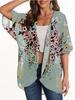 Women Printed Chiffon Sunscreen Cover Cardigan Top