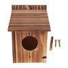 Bird House 6cm Hole Wooden Blue Bird Nesting Box with Perch for Outdoor Garden Balcony