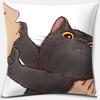 Серия декоративных наволочек с рисунком мультяшного кота, квадратная, для украшения дома и офиса, Funda De Almohada