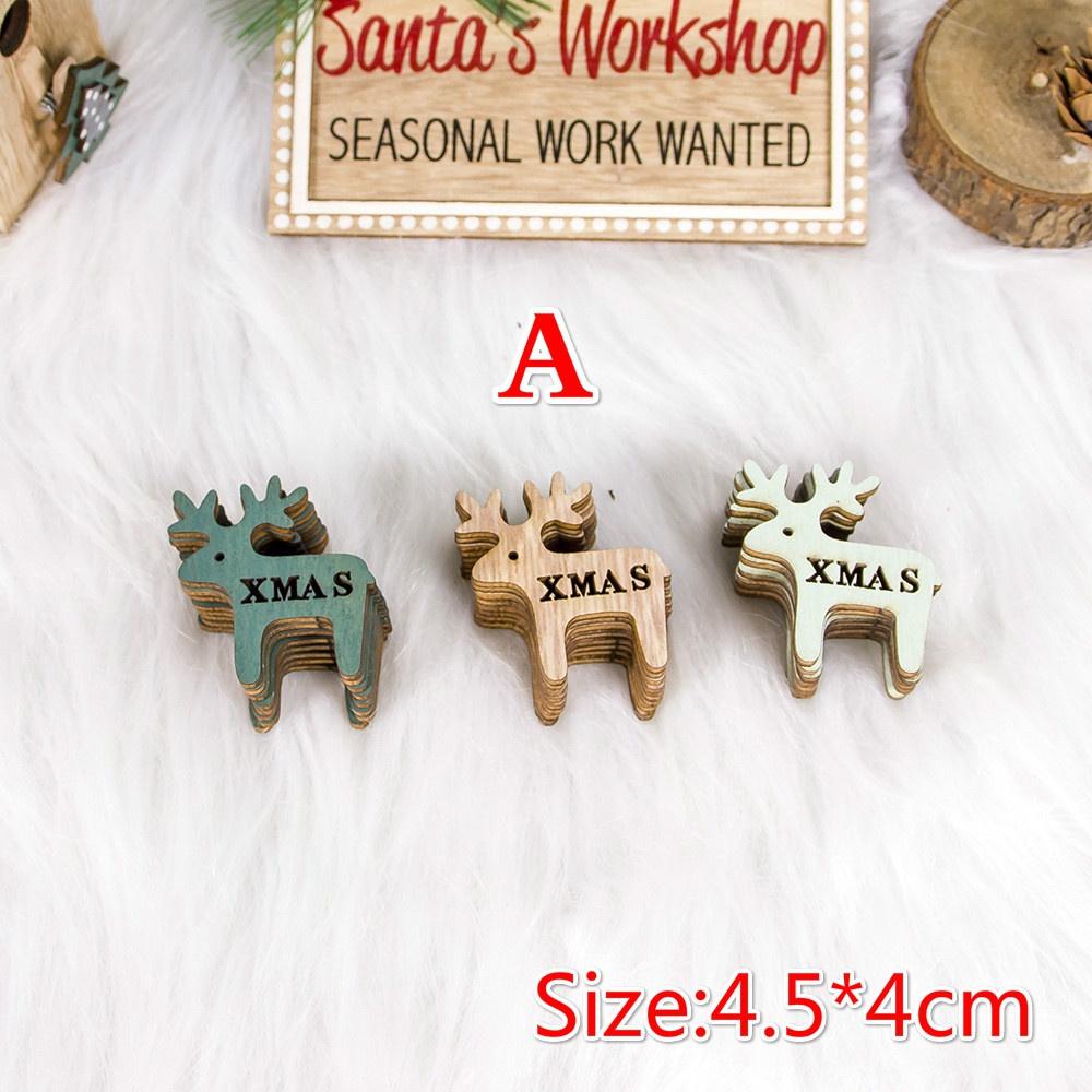 24 шт. Рождественская деревянная подвеска Рождественская елка подвесной декор Маленький полый деревянный знак