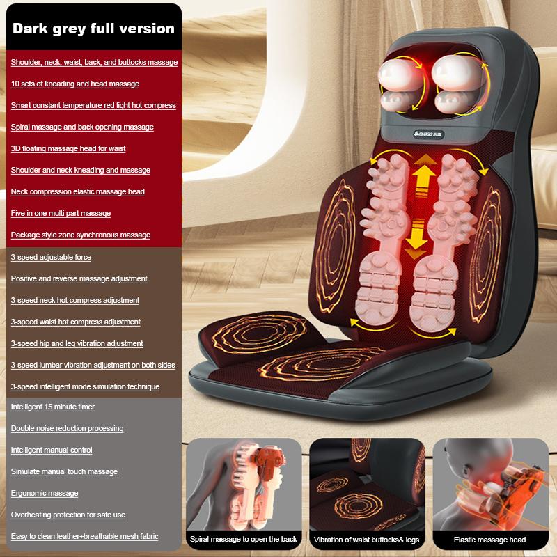 Горячая распродажа 3D разминающая подушка для массажа всего тела с подогревом и вибрацией, массажер для плеч, шеи и спины для домашнего и автомобильного использования