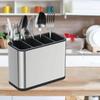 Stainless Steel Kitchen Utensil Holder Multifunctional Spoon Fork Chopstick Holder