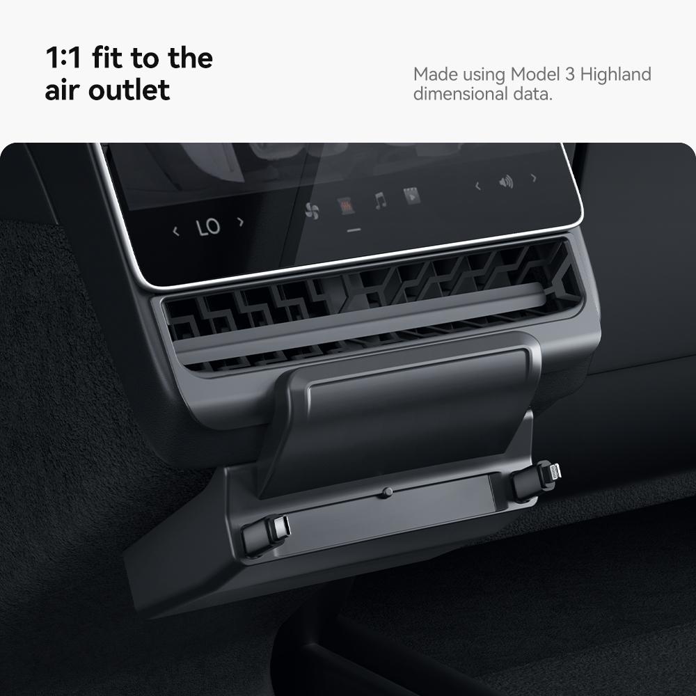 YZ Для Tesla Model Y Juniper Model 3 Highland Задний воздуховод 27 Вт Быстрая зарядка USB-разветвитель Power Splitter Тип Apple Type-C Зарядное устройство