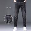 Мужские джинсы, модные весенне-осенние прямые эластичные брюки, облегающие узкие брюки 2024, новые модные брендовые мужские длинные брюки