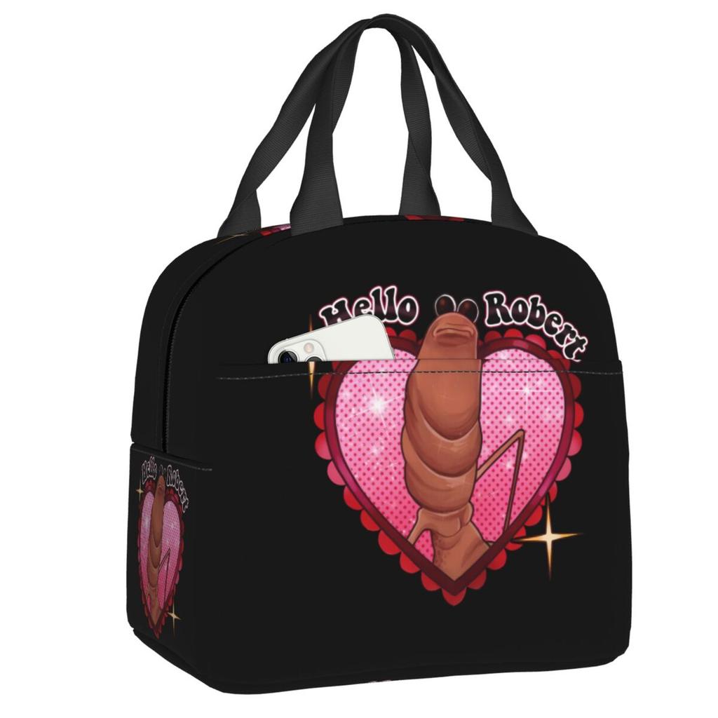 Custom Marcus The Worm Robert Help Thermal Insulated Lunch Bag Women Portable Lunch Container for Travel Multifunction Food Box