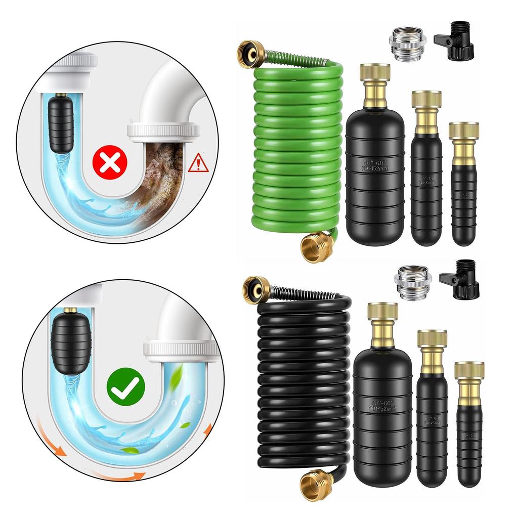 Retractable Brass Faucet Adapter With Flexible Hose For Garden Irrigation Drainage Kit Durable ABS Material Leak Proof Design