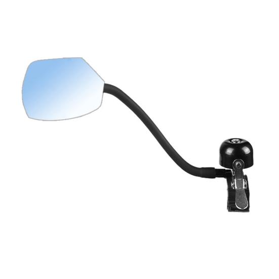 2-In-1 Bicycle Rearview Mirror with Bell 360 Degrees Adjustable MTB Road Mountain Bike Rearview Mirror High Decibel Alarm Bell Bike Accessories