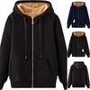 Tooxika Autumn And Winter New Women's Hooded Zipper Sweater Casual Plus Velvet Jacket