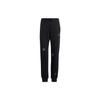 Solid Color Logo Jogger Knit Sports Pants Women Bottoms Black IC0806