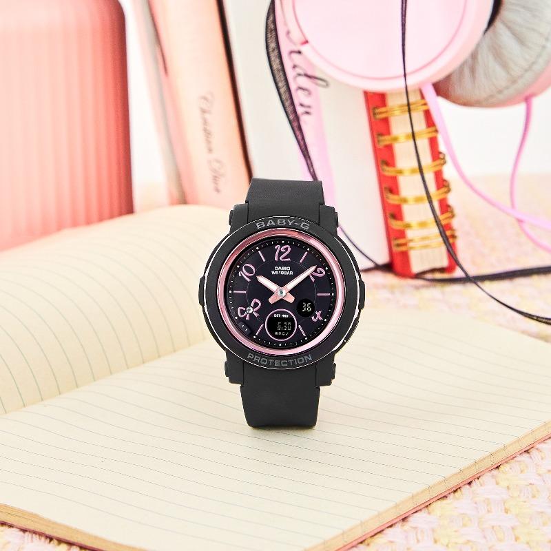 Casio Женские часы Baby-G, аналоговые, кварцевые, ударопрочные, водонепроницаемые 100 м, из смолы, BGA-290RA-1A