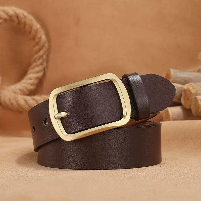 Men's PU Vintage Pin Buckle Leather Belt - Casual & Business Versatile Accessory for Jeans