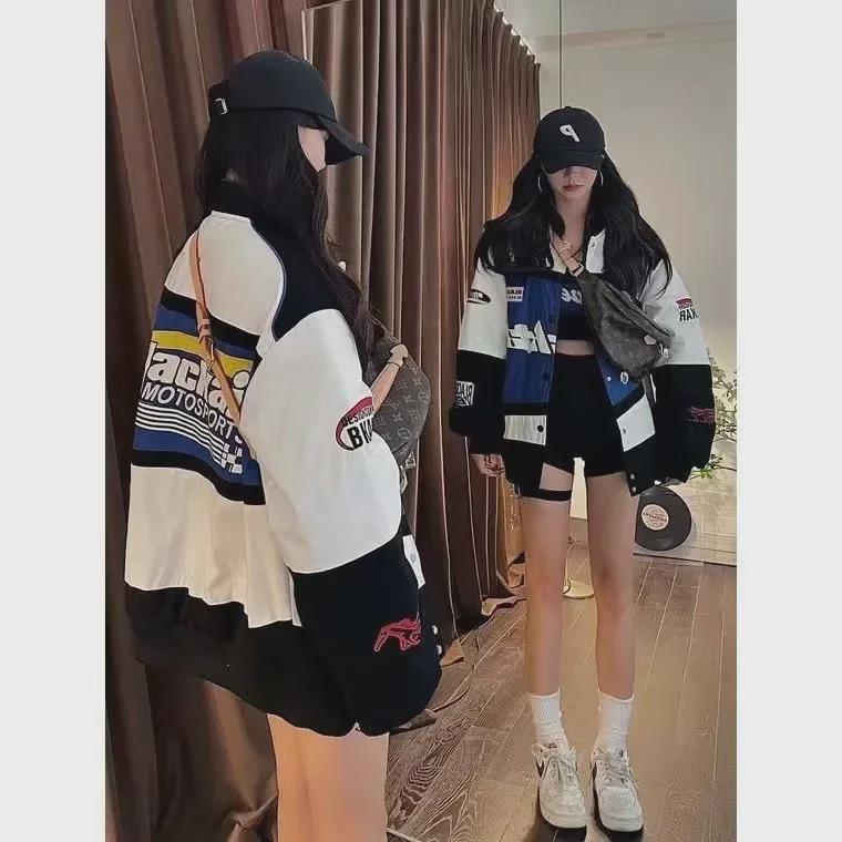 Unisex American Retro Racing Jackets - Trendy Spring/Autumn Streetwear for Men and Women