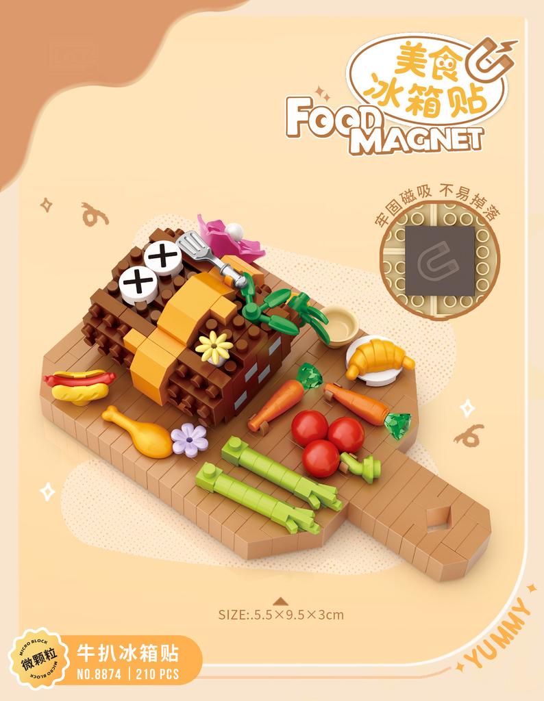 Суши Блоки Мини Конструктор для Детей Девочек Микро Кирпич Настольная Модель для Взрослых Магнитный Станкостроитель для Холодильника игрушка