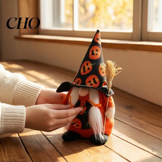 Halloween Decoration Gnomes Plush, Handmade Gnome Decoration, Dwarf Elf Ornaments for Exquisite Hand-crafted Tiered Tray Home Table Decor Holiday