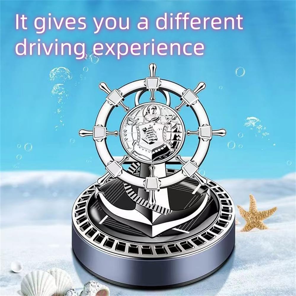 1 Автомобильный ароматизатор воздуха на солнечной энергии, вращающийся, для рулевого управления, автомобильный освежитель воздуха, подходит для автомобилей, может