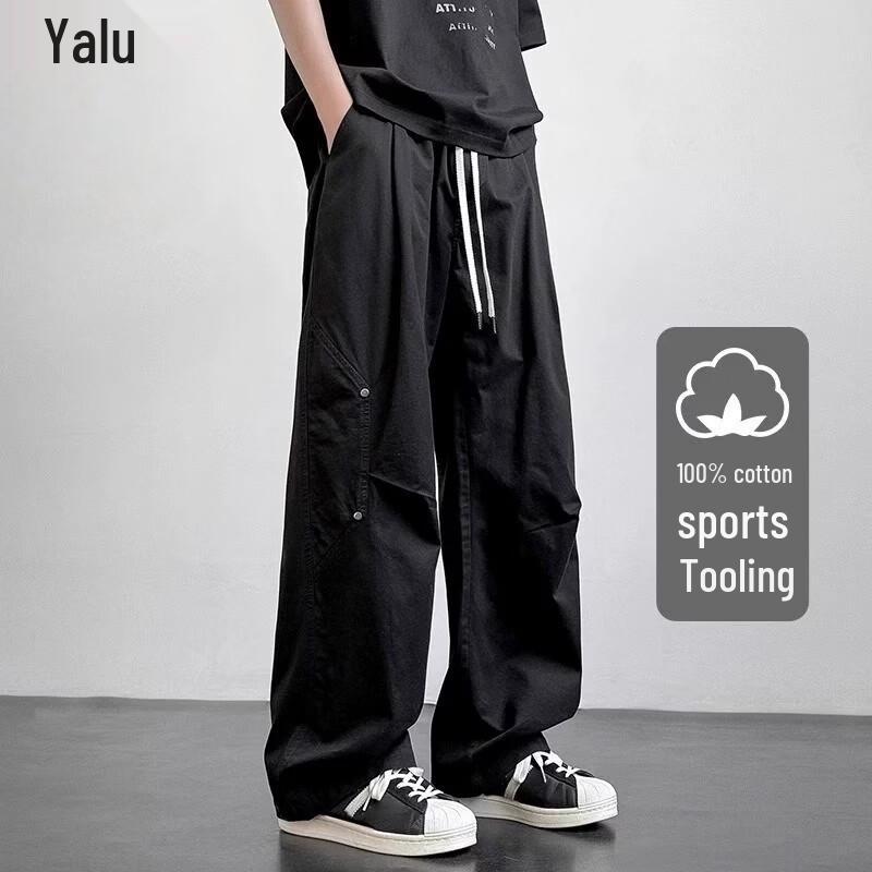 Мужские хлопковые повседневные прямые брюки-карго Yalu