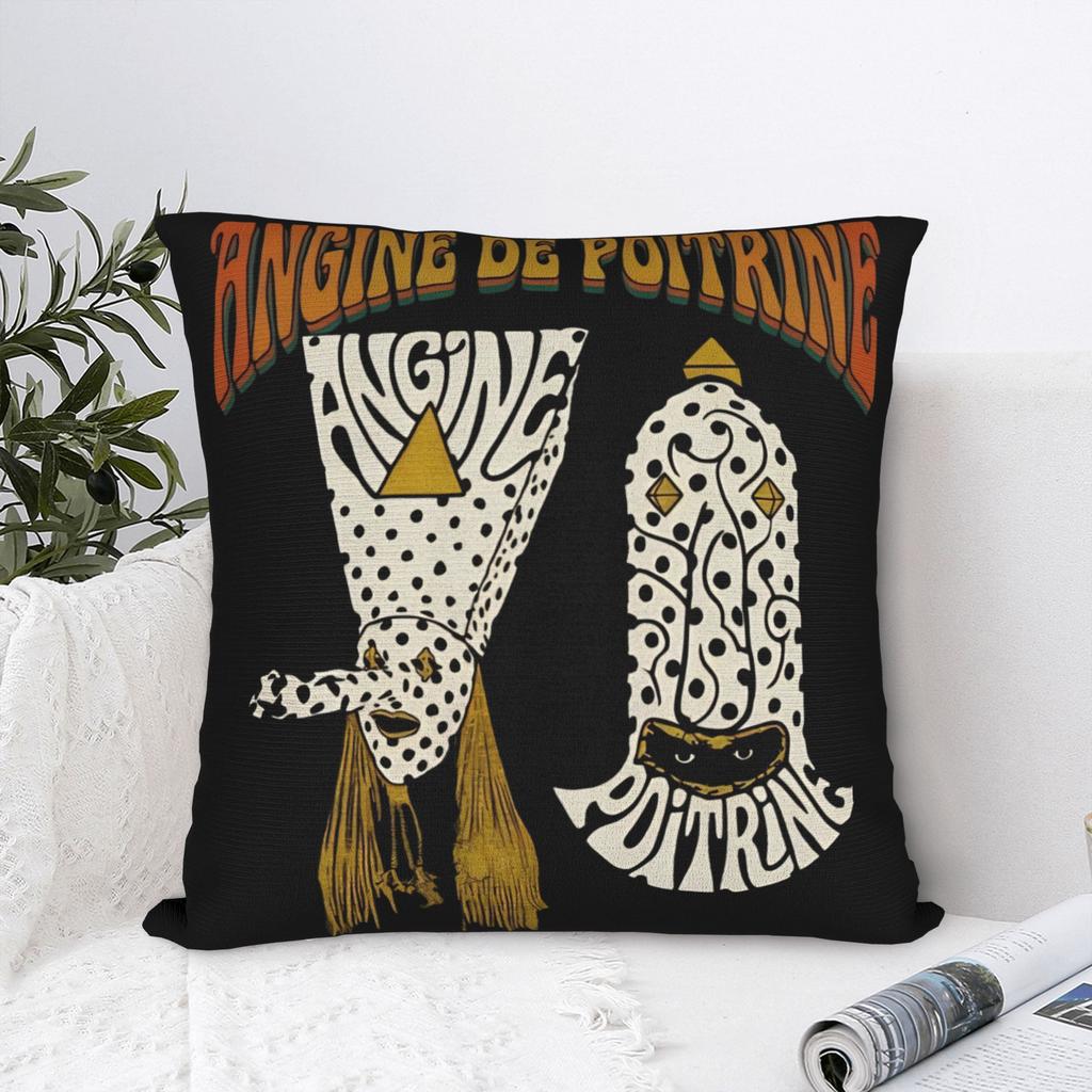 Decorative Pillowcases Angine De Poitrine Rock Band Merch Living Room Pillow Case Cover Zippered Multi Size