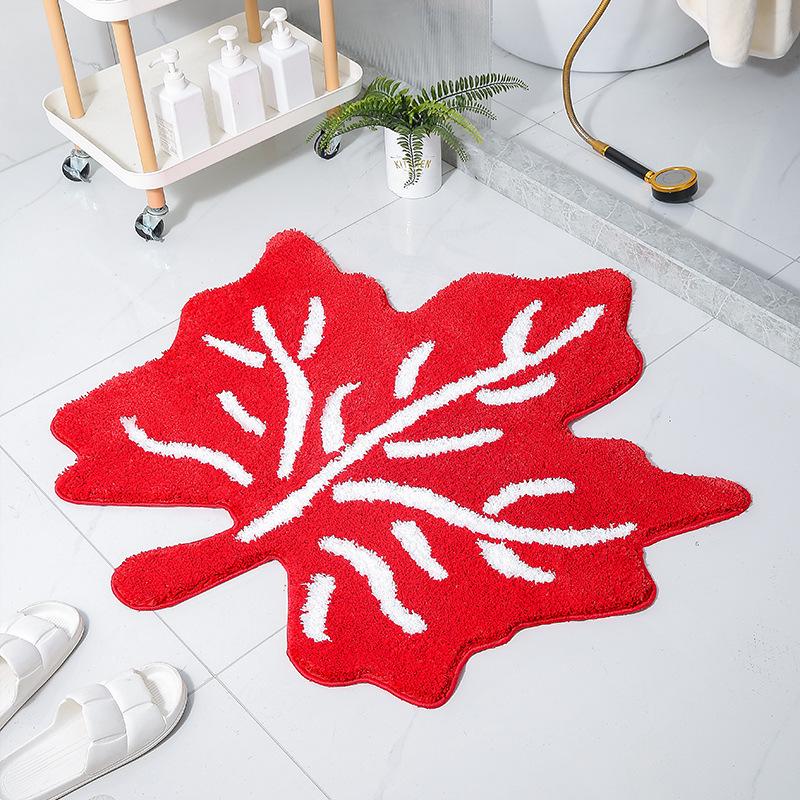 New Creative Pumpkin Flocking Non-Slip Absorbent Bathroom Door Mat