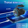 Universal Vehicle USB Charger 12V-24V, 65W PD + QC3.0 Fast Charging Port for Marine, RV, Boat, Motorcycle with LED Display