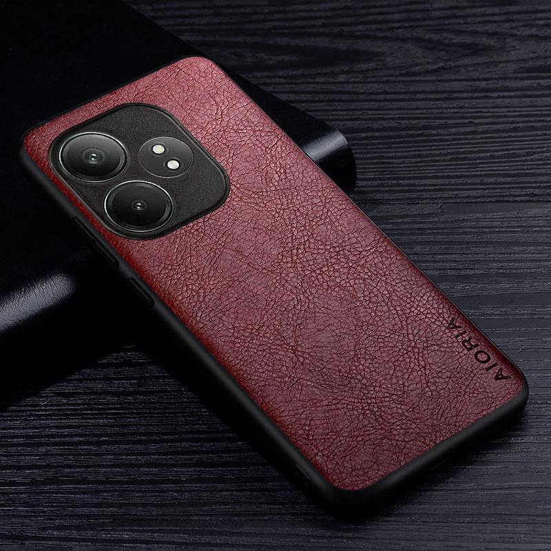 Leather Case For Realme GT Neo 6 SE 6T Luxury Business Style Retro Litchi Pattern Back Cover for Realme GT Neo 6 SE 6T Case
