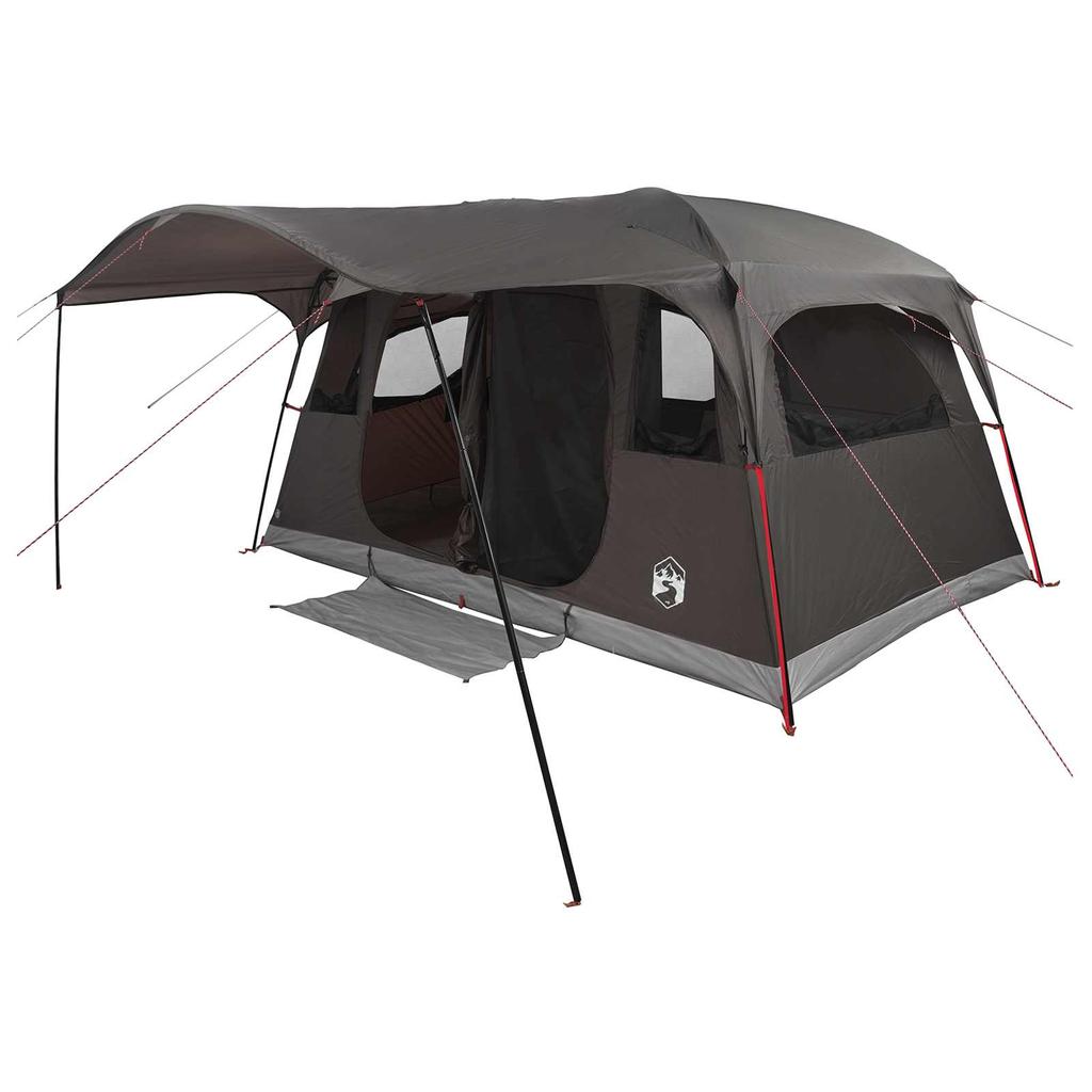Tunnel Tent Brown Gray 427 x 305 x 205 cm Polyester and Steel