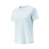 Li Ning Running Series Solid Color Round Neck Comfortable Breathable Versatile Short Sleeve T-Shirt Women Tops Cloud-Porcelain-Blue ATSV366-3