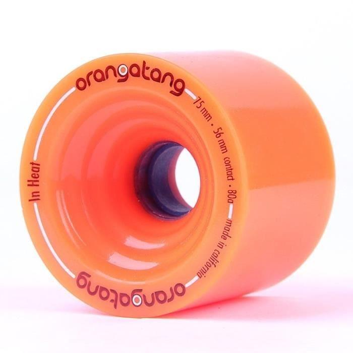 Roues De Longboard Orangatang Heat 75mm Orange - Mixte - Skateboard - Adulte