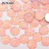 JUNAO 12mm 50Pcs Shiny Silver Round Rhinestone Applique Flatback Resin Gems Crystal Stone Stickers Non Sew Strass for Decoration
