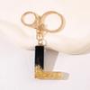 Черный брелок с инициалом для женщин – Брелок с подвеской в виде буквы в подарок
